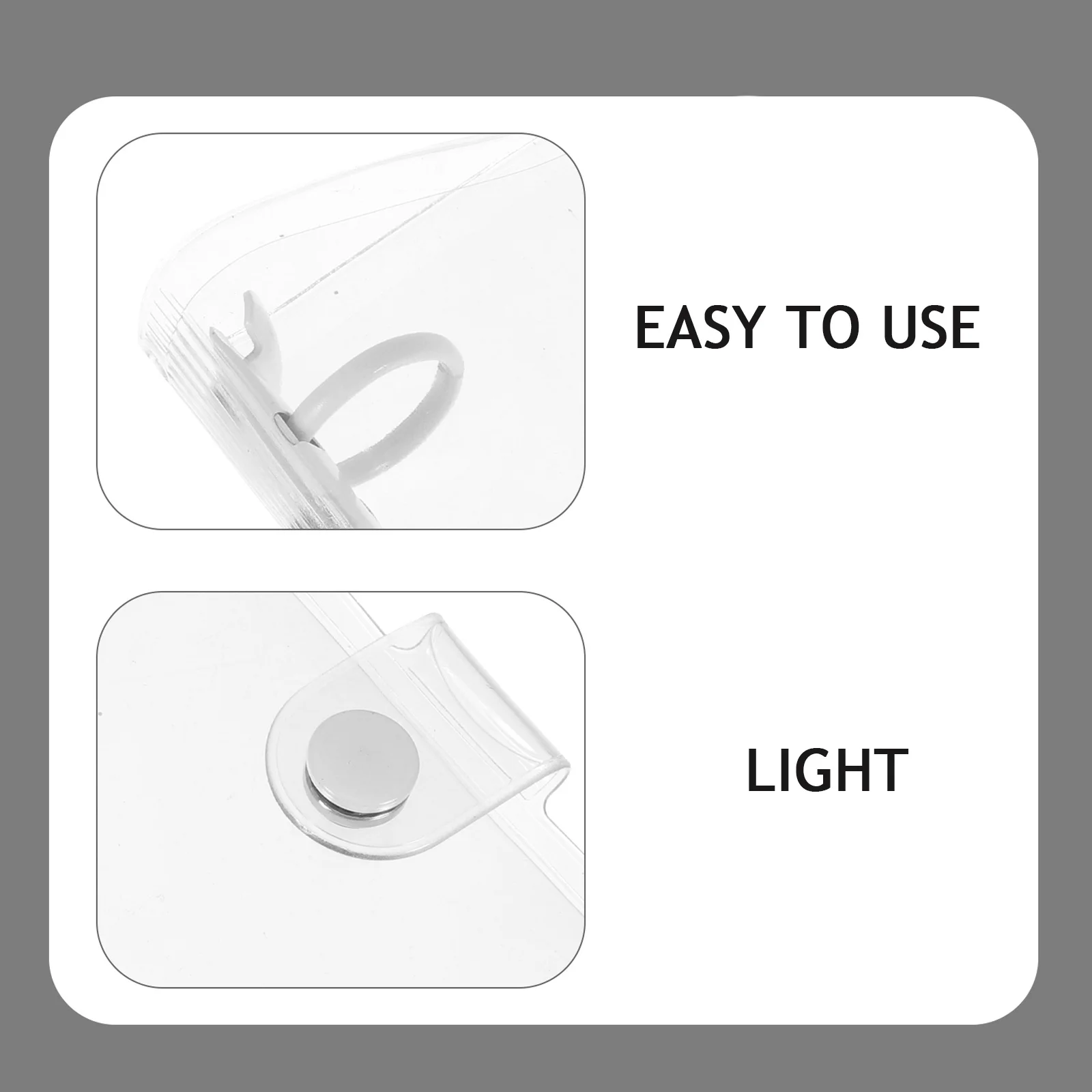 

2Pcs 3Hole Loose Leaf Binder PVC Notebook Cover Simple Elegant Dustproof Damage Resistant Office Use Waterproof Easy