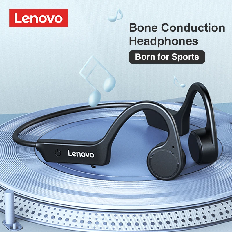 

Lenovo X4 Bone Conduction Bluetooth Headphone Sports Earphone Waterproof Wireless Headset with Mic Ear-hook TWS Bass Hifi Stereo