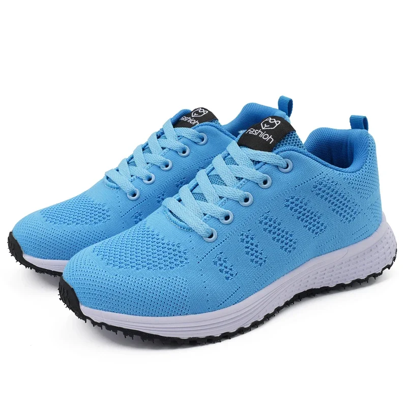 Women's Flat Shoes Solid Color Mesh Breathable Casual Shoes Spring and Summer Anti Slip Wear-resistant Tennis Women Sports Shoes
