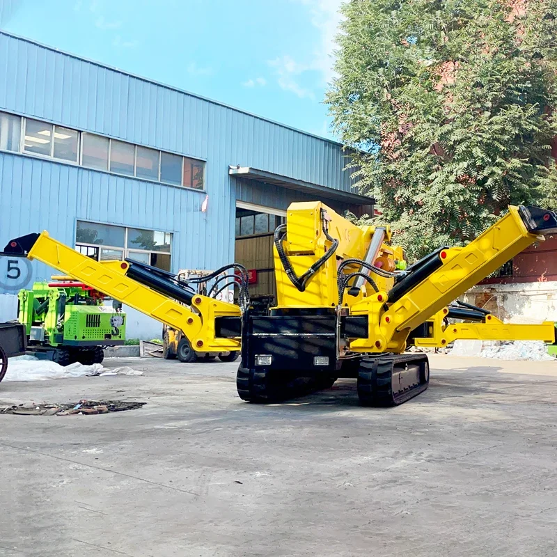 Free Shipping 5m 4-section Telescopic boom lifting 10m  11m 15m Mobile 5ton 8ton 12ton Spider Crawler Crane with Cheap Price