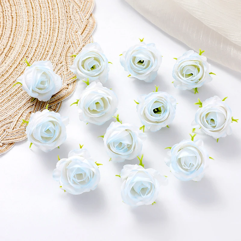 10/20/50 Stück künstliche Rosenblüten, 4 cm, Seidenblumen für Hochzeitsdekoration, Heimdekoration, Girlande, Bastelzubehör, Geschenkzubehör – Detail 6