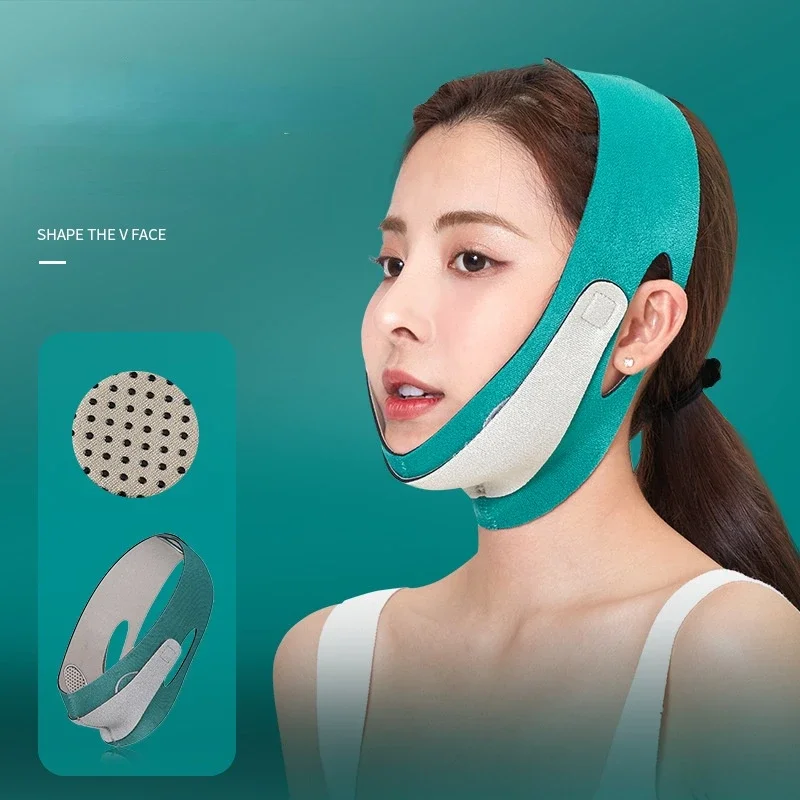 Elastic Face Slimming Bandage V Line Face Shaper Women Chin Cheek Lift Up Belt Facial Massage Strap Face Skin Care Tool 1pcs