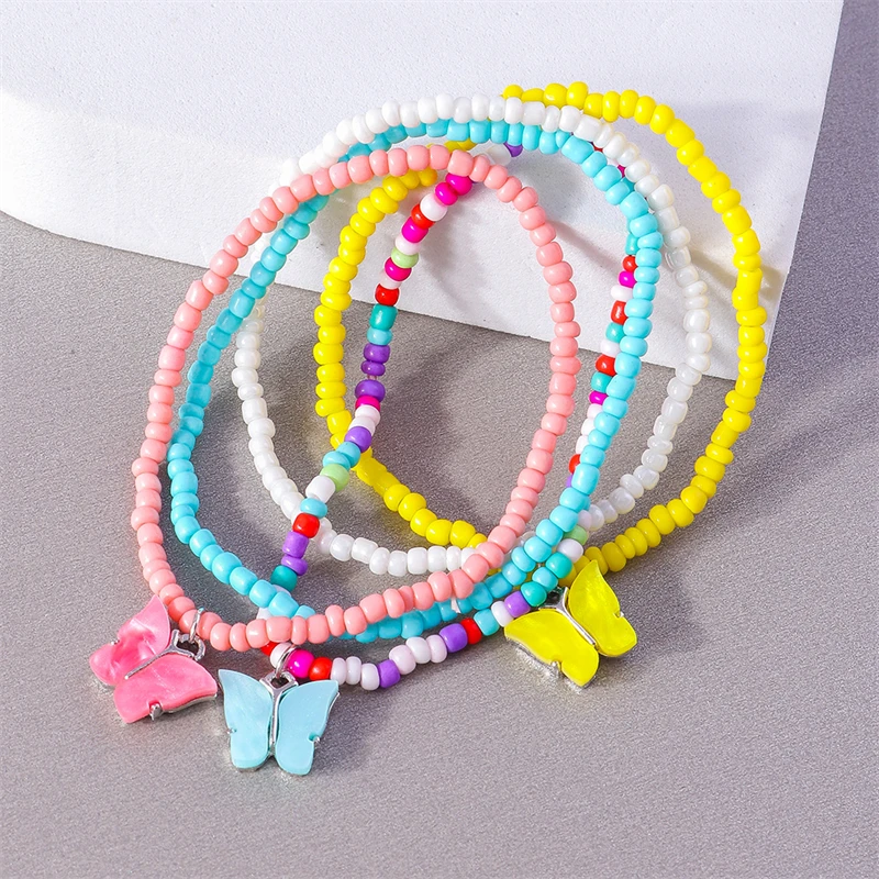5 Stück/Set, modische, handgefertigte Armbänder mit Schmetterlingsmotiven, für Damen, Mädchen und Freundinnen, als Schmuckgeschenk. – Detail 4