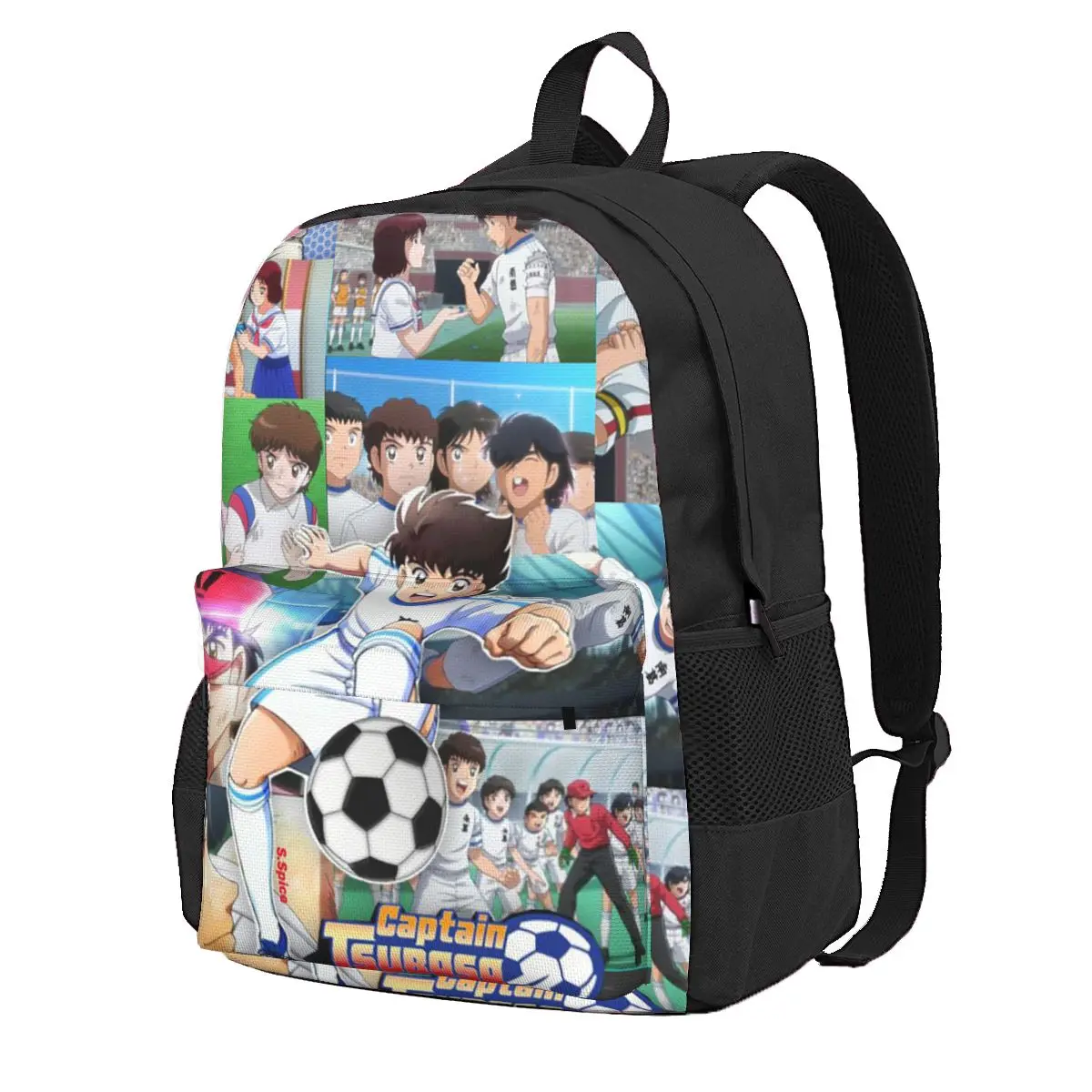 Captains Tsubasas Japan Football AnimeStudent Backpack School Bag Daypack for Boys Girls Fashion Bookbag Shoulder Bags