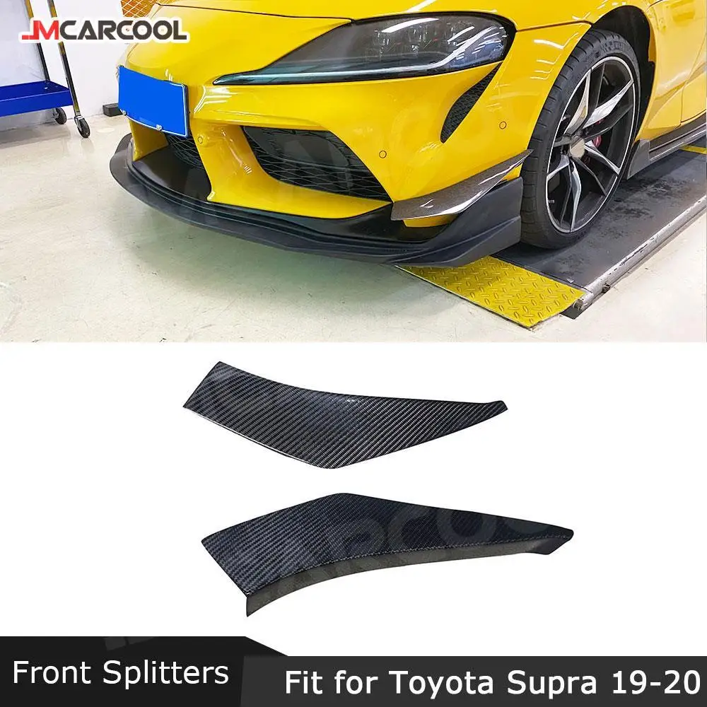 

Carbon Fiber Front Bumper Lip Fins Anards Splitters FRP Moulding Trims For Toyota Supra 2019 2020 Auto Car Accessorise