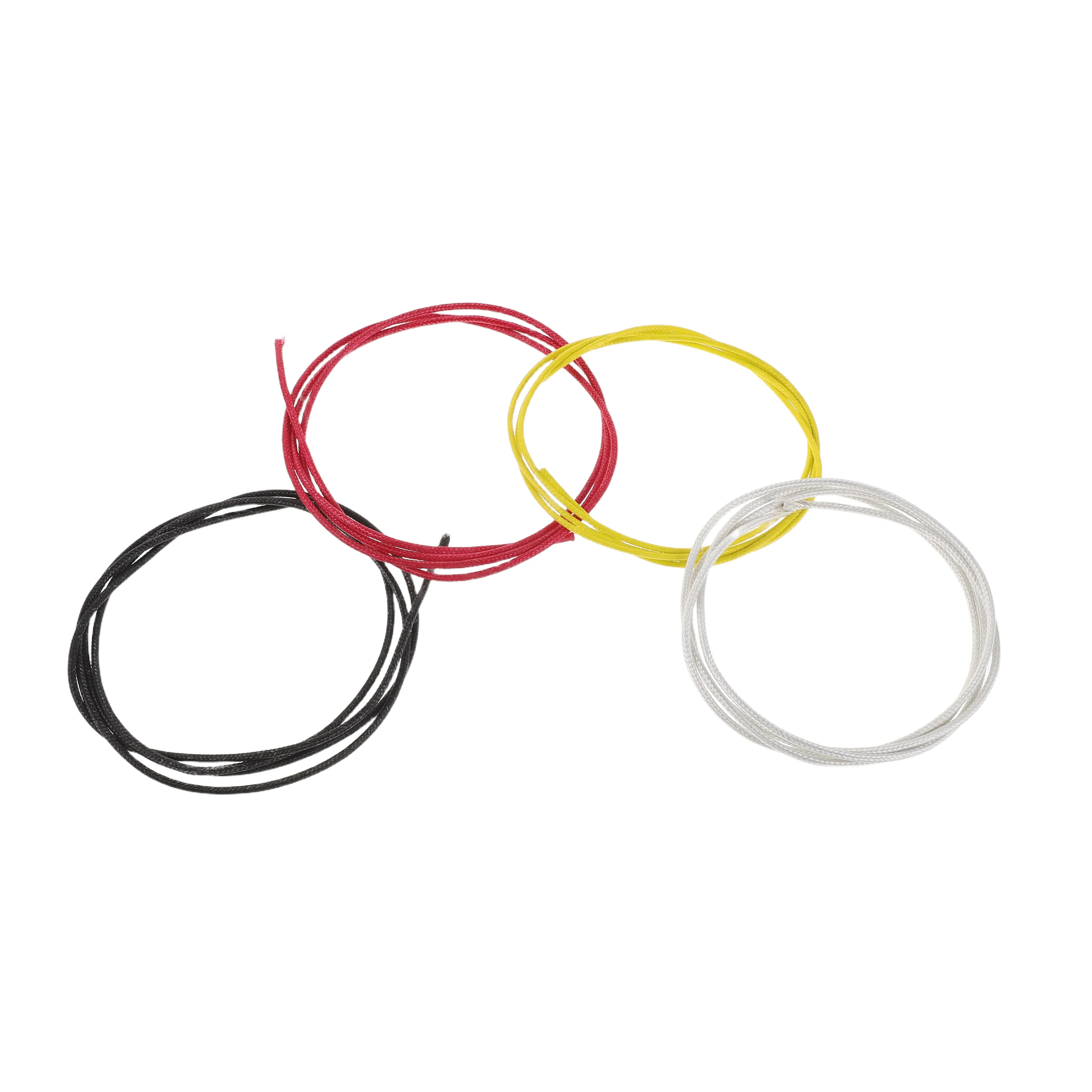 

4Pcs Electric Guitar Pickup Wire Shielded Silicone Copper Core Guitar Circuit Hookup Repair Cable Pre-Tinned Pickup Wiring Kit