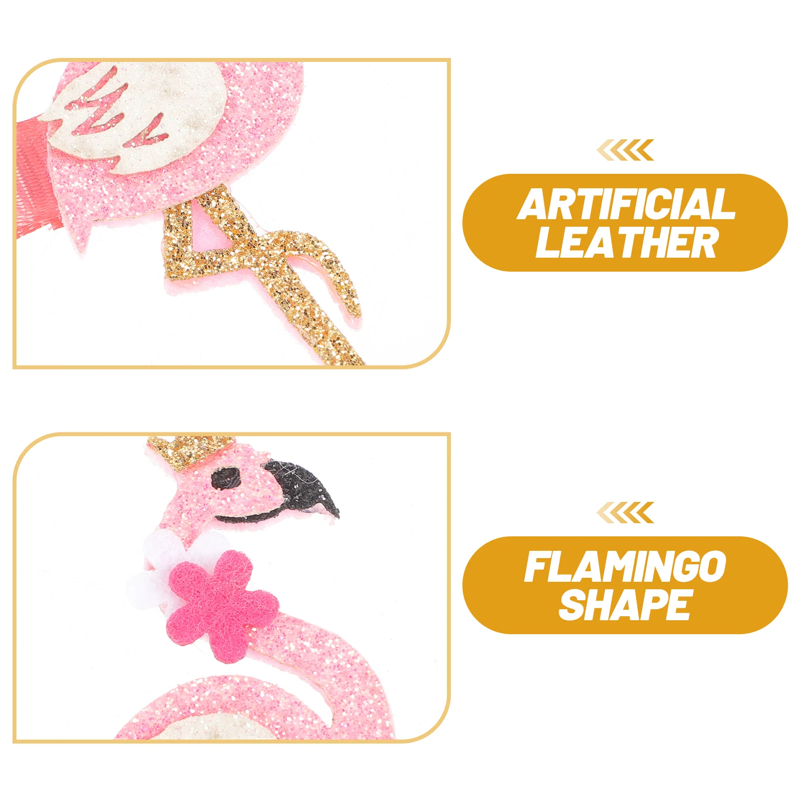 2 Pcs Fashion Hair Accessories Children's Barrettes Girl Clip Decorate Durable Kids's Pin Hairpins for Flamingo Shape