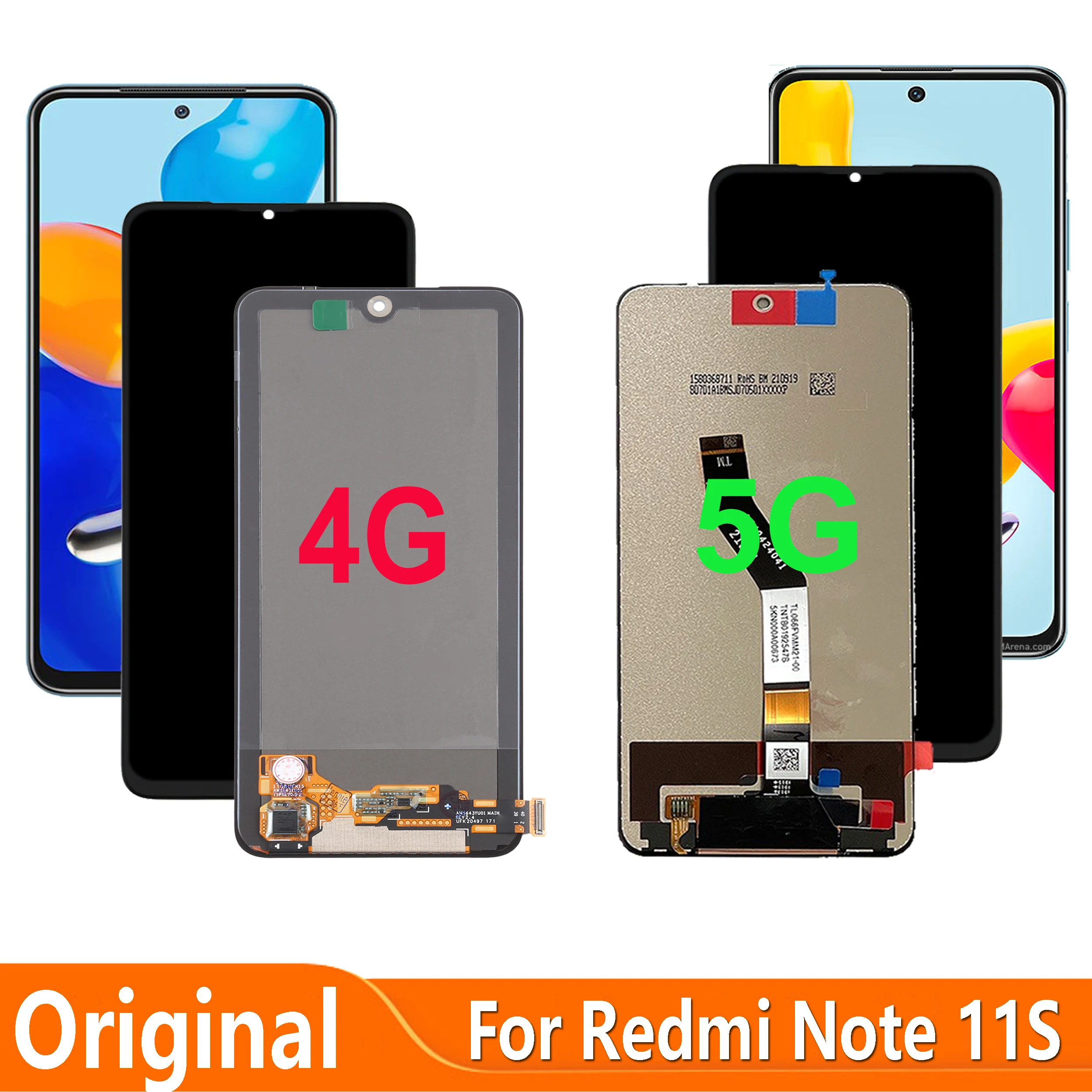 

For Xiaomi Redmi Note 11S 22031116BG 2201117SG 2201117SI 2201117SY LCD Display Touch Screen Digitizer Assembly