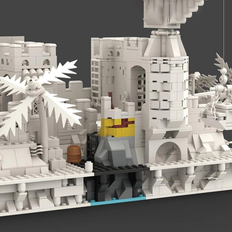 Personalizzato 119 pezzi MOC serie di architettura medievale building block mini molo fortezza modello bambini assemblaggio fai da te giocattolo regalo di compleanno