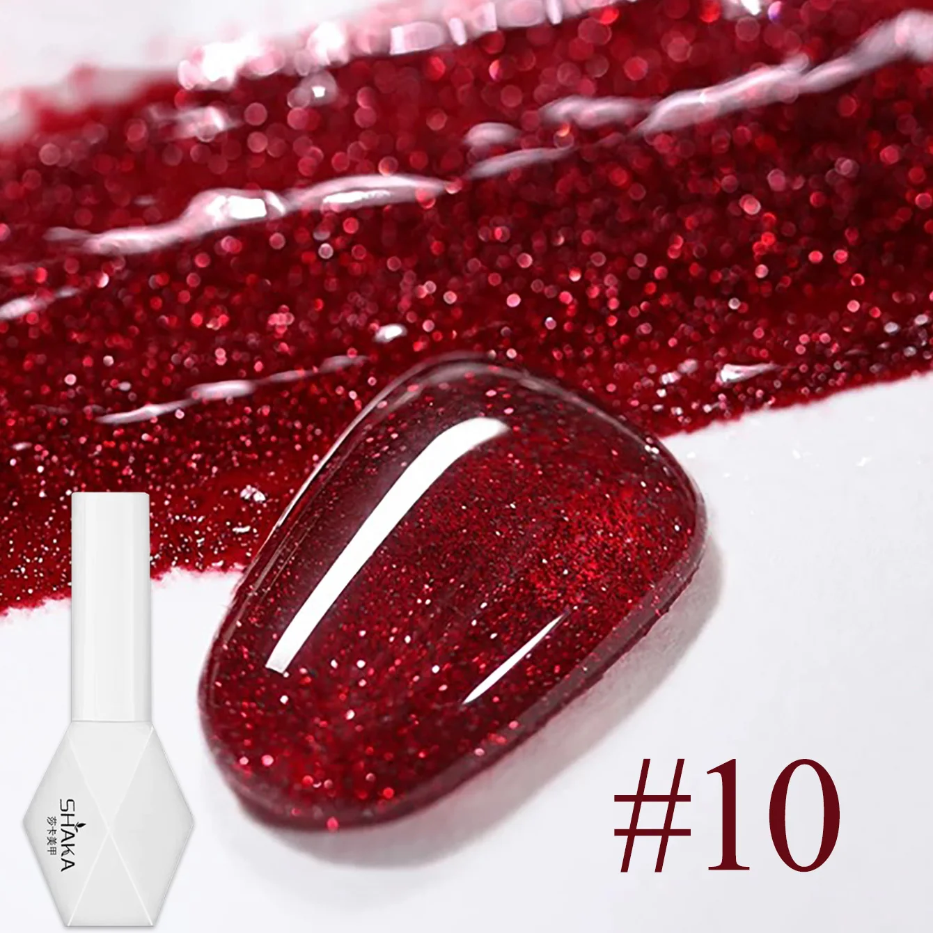 WS روك السكر سحق الماس هلام مسمار البولندية الوردي بريق طلاء الأظافر مبيعا الأظافر الوردية لامعة هلام ورنيش لفن الأظافر #5