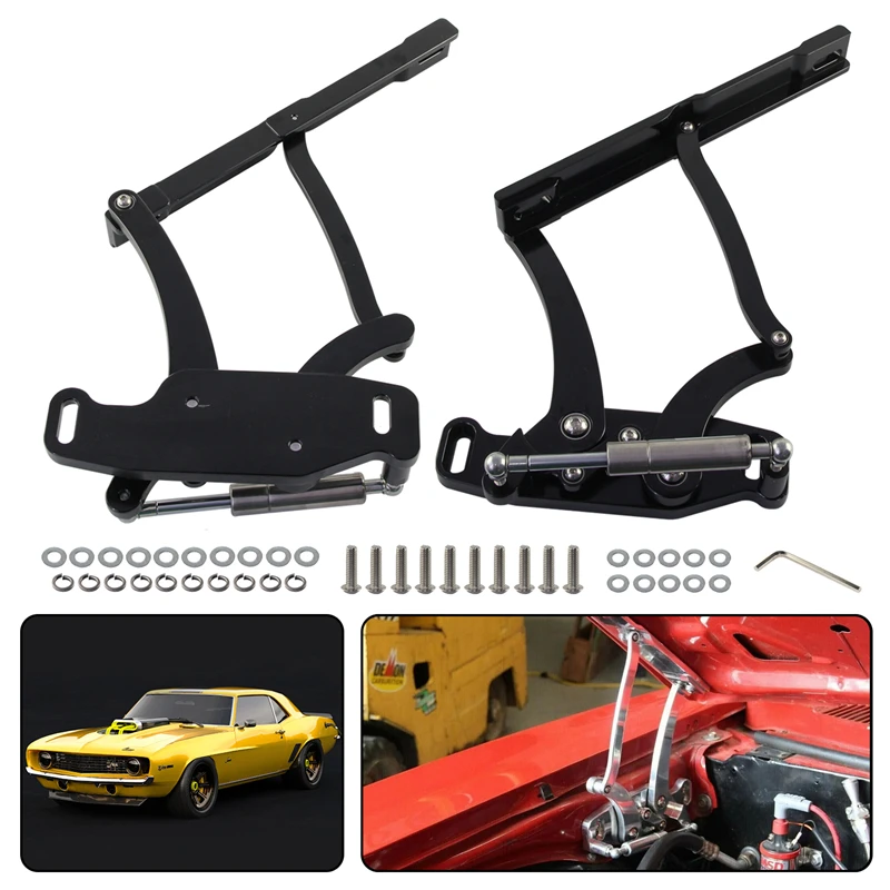 

Aluminum Billet Hood Hinge Kit Pair Left and Right Side For Chevrolet Camaro & Firebird CNC 1967-1969