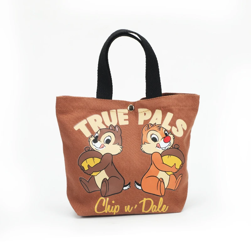 

Disney Canvas Shoulder Bags for Girls Anime Chip Dale Handbags Cartoon Cute Storage Pouch Large Capacity Fashion Lunch Bags Gift