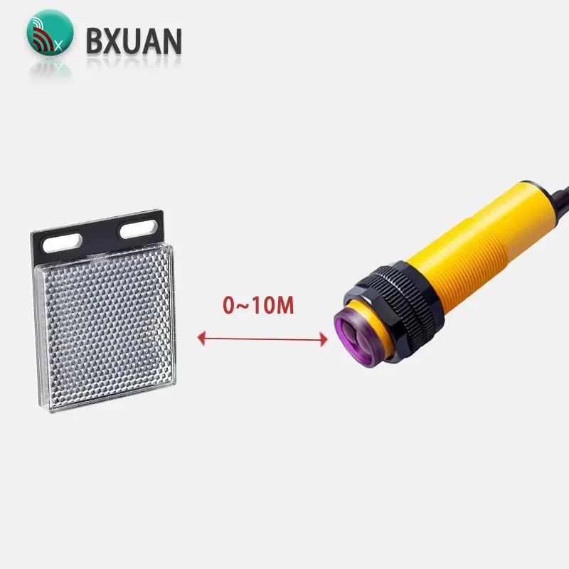 Diffuse Reflection Photoelectric Switch Sensor E3F NPN PNP DC12-24V Detection Distance 3m Adjustable NO/NC