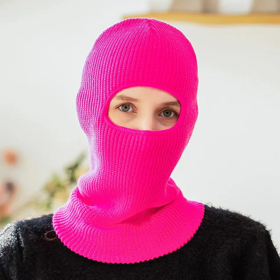 Ski Mask  Knitted Balaclava Full Face Cover Neon 1 Hole Ski Maskss Balaclava