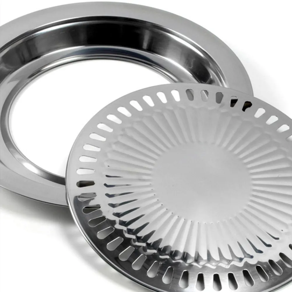 High Performance Non-Stick Barbecue Tray Korean Style Stainless Steel Baking Pan Compatible with Cassette Light