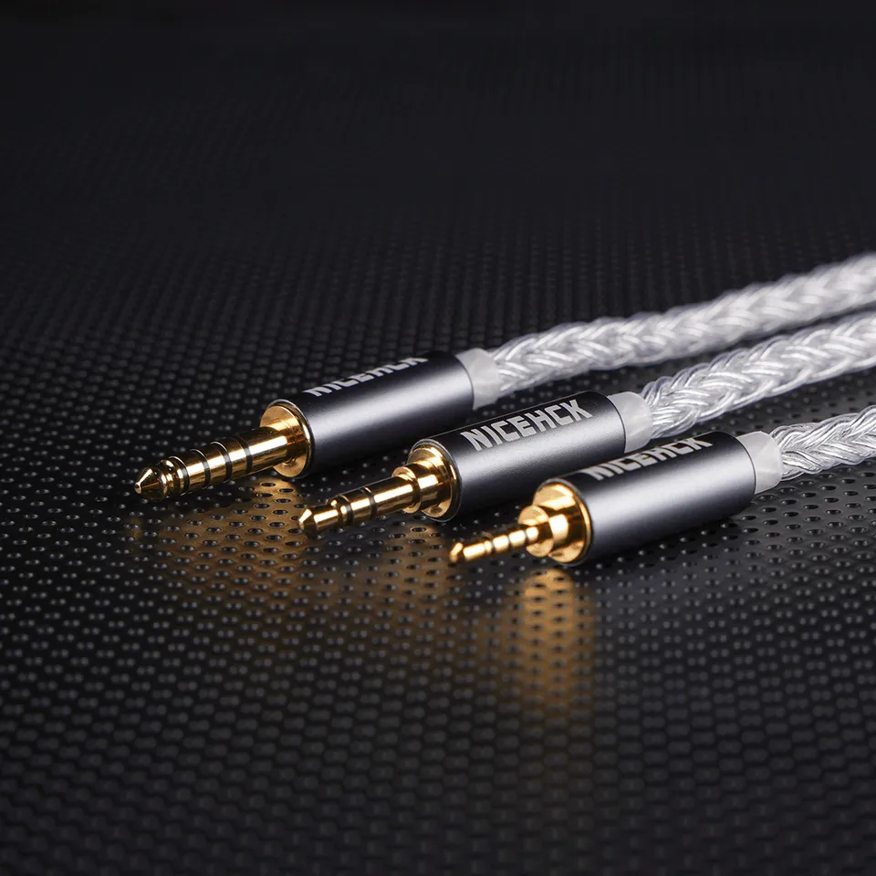 NICEHCK IcyMoon HiFi In-ear Earphone IEM Cable OCC+Silver Plated OFC 2Pin/QDC for Nova WAN ER Gate Zero EDX ZSN Conch Vivace ZVX - Detail Angle #05