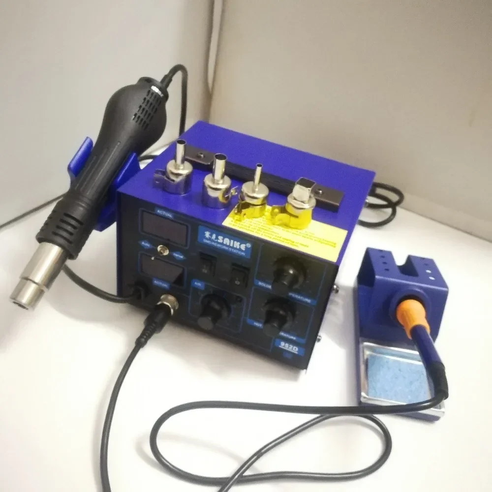 Saike 952D 2 في 1 محطة إعادة العمل لحام 760 وات مسدس هواء ساخن + مكواة لحام 100–480 ° ج 110 فولت/220 فولت #3
