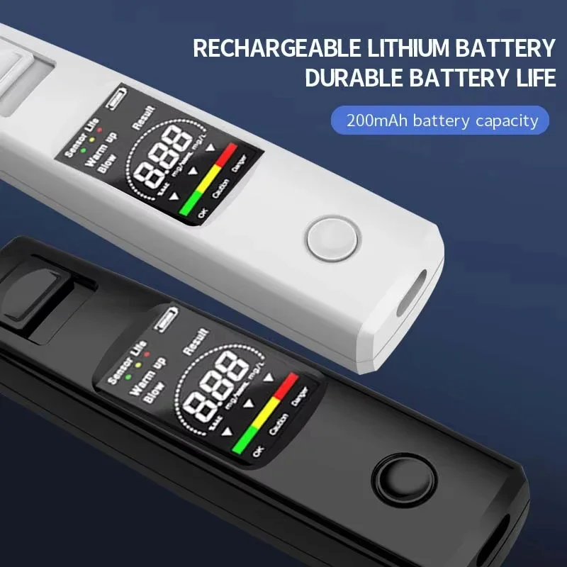 2025 جديد كاشف الكحول المحمولة المهنية حساسية عالية نوع-c شحن الكحول في حالة سكر القيادة أداة إلكترونية للسيارة