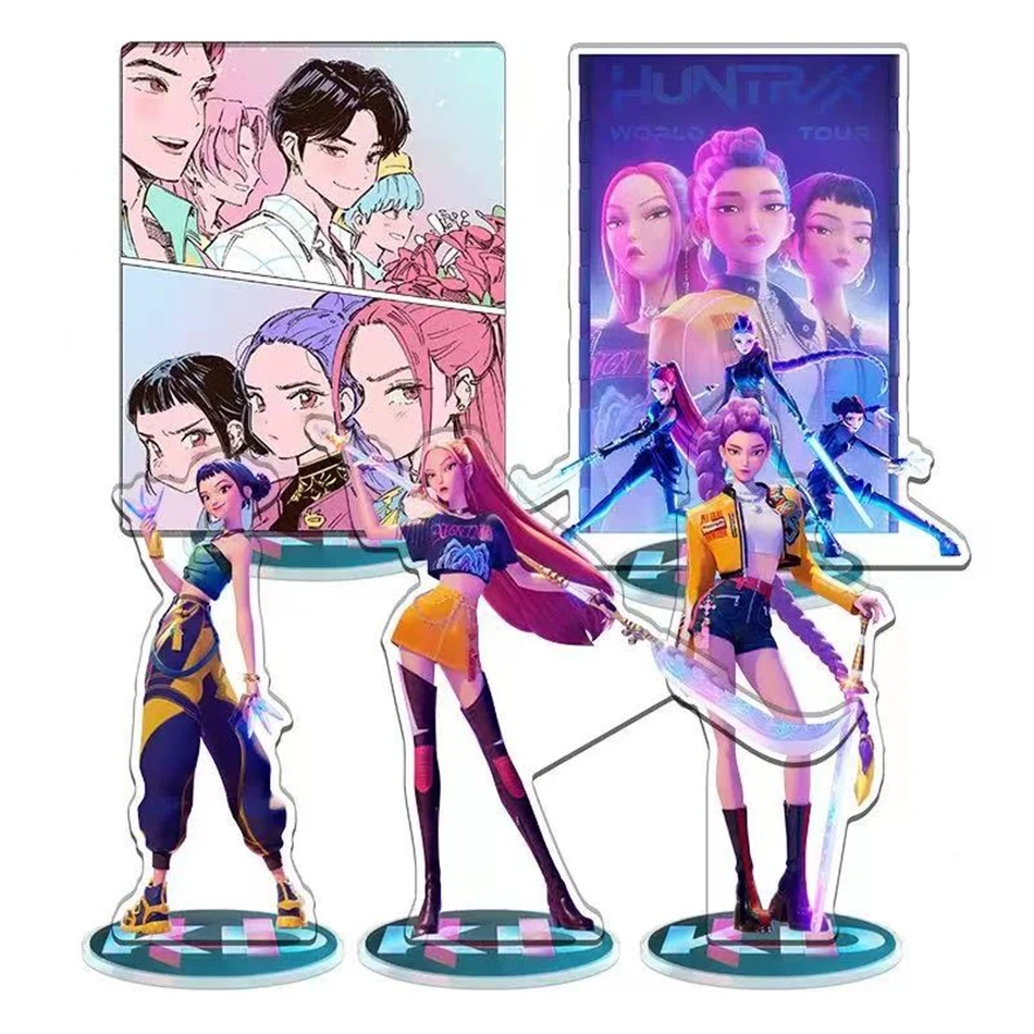 Placas de pie Kpop Demon Hunter, adorno acrílico de Anime Rumi Mira Zoey, modelo de dormitorio a la moda para niños, juguetes, decoración del hogar, regalo para niños