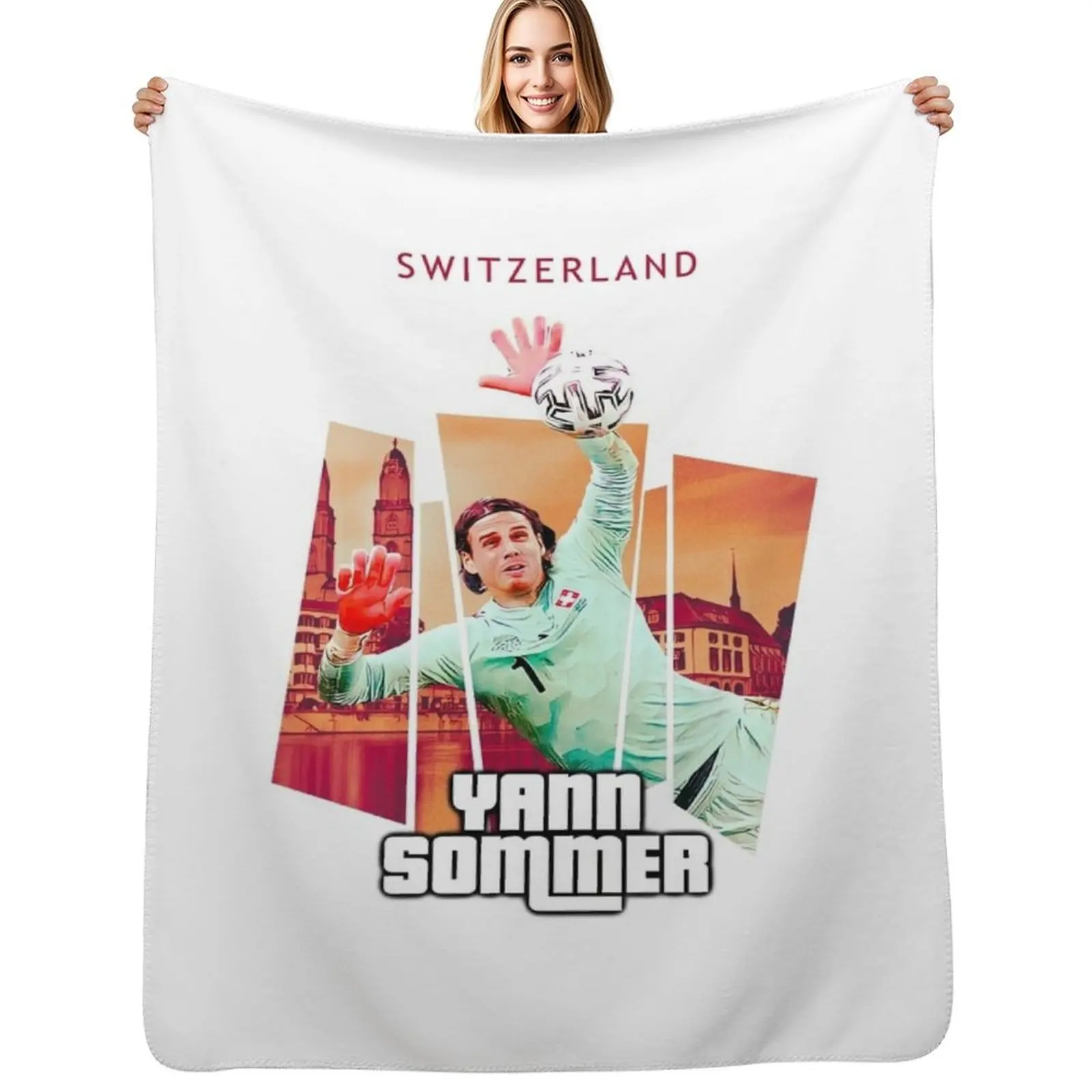 Switzerland Yann Sommer Throw Blanket Plaid Flannel Multi-Purpose Loose Softest blankets ands Blankets