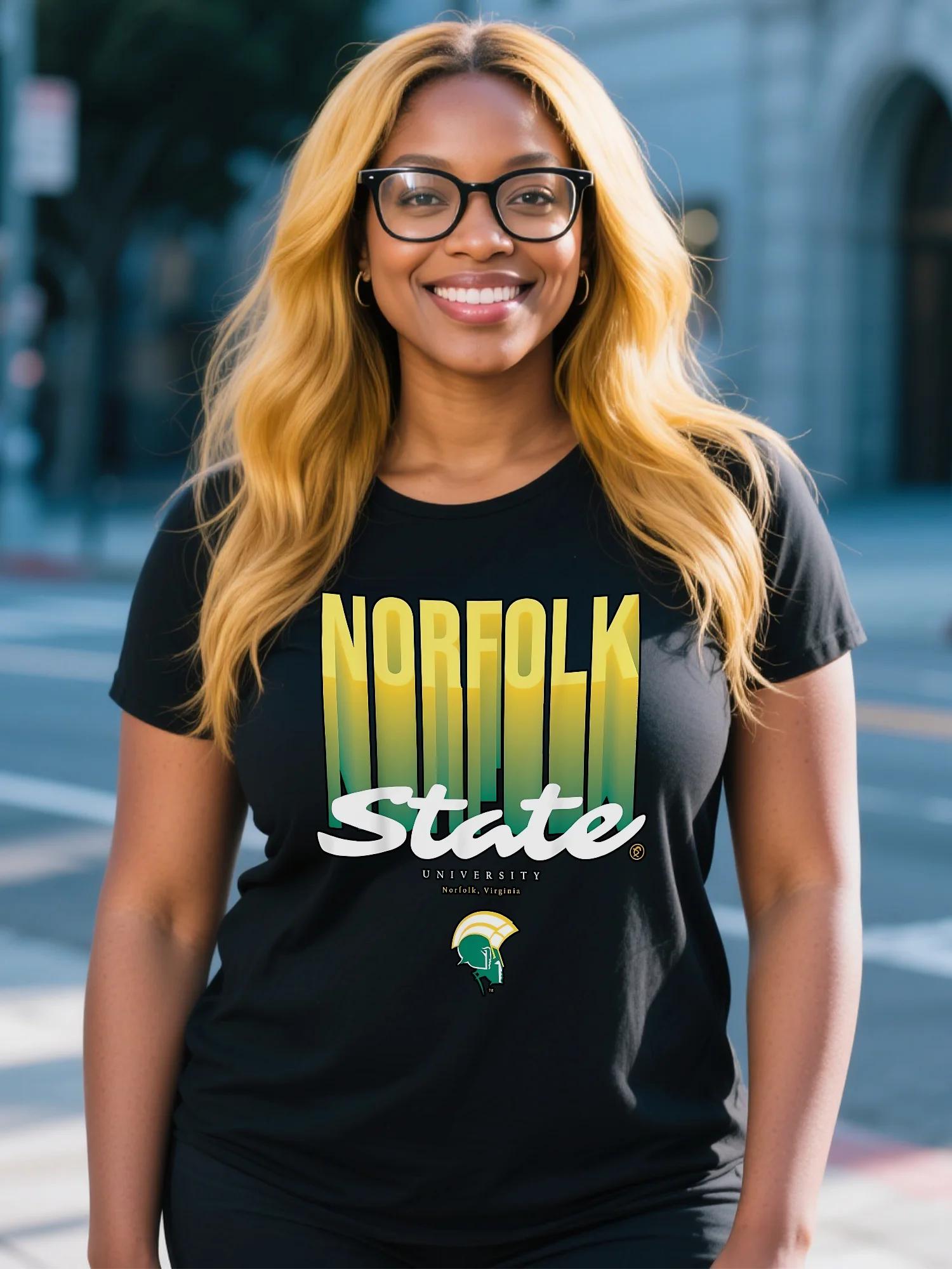 High Street Women's T-Shirt - Black Floral Print Organic Cotton