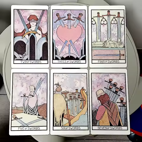 Aquarian Tarot Deck Printed on 350GSM Double Embossed Cardstock 12*7cm 78 Pcs Classic Tarot Cards