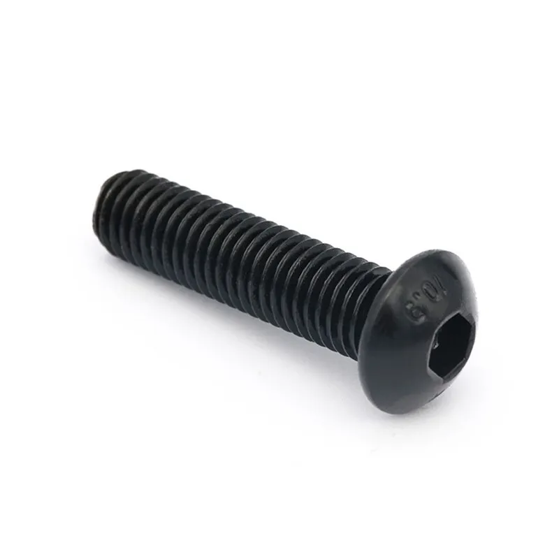 100PCS M4 series 10.9 pan round head hex socket screws M4*6/8/10/12-50 mm the mushroom Iso 7380