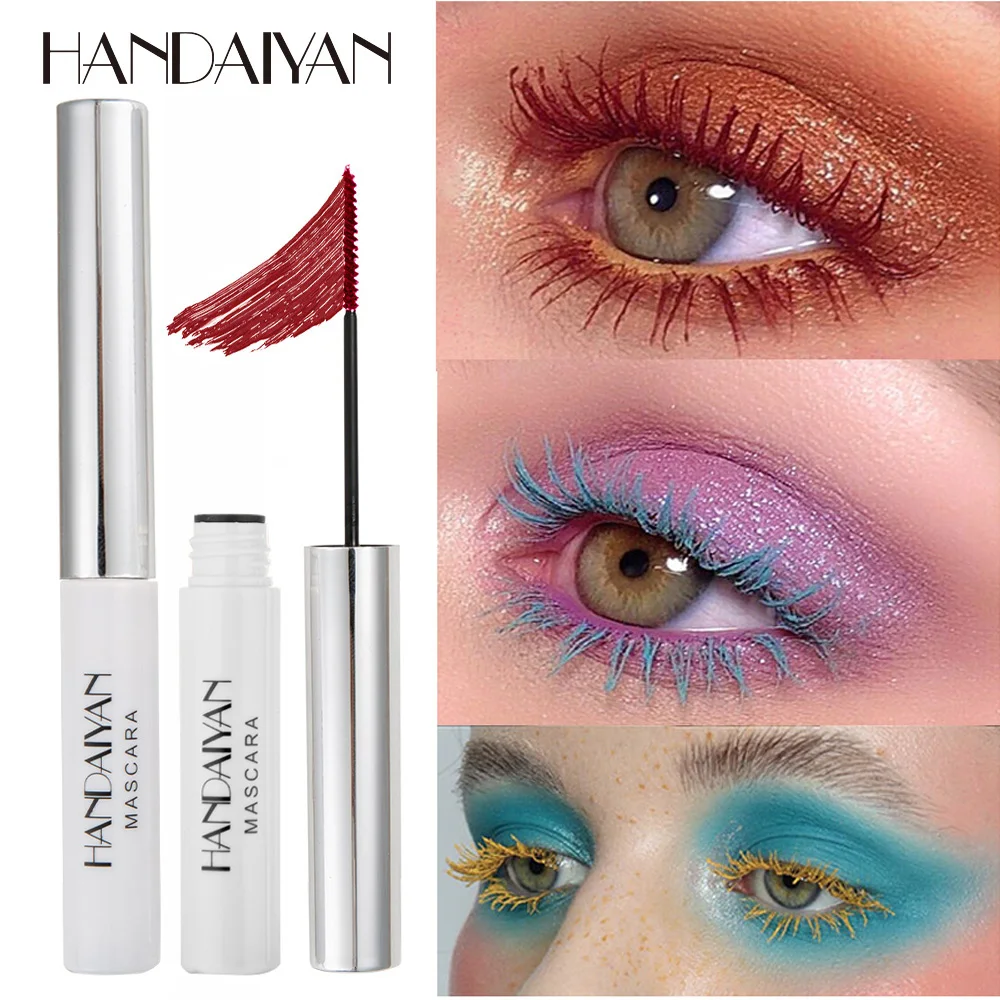 HANDAIYAN-rímel de colores para maquillaje de ojos, herramienta cosmética gruesa, cepillo de alargamiento, color negro