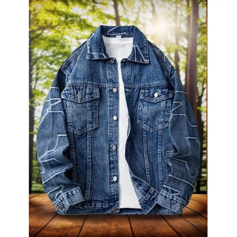 

New Men's Jaets Coats Slim Fit V-Ne ort Length Seven Sve Long for Middle-Aged And ly Other Material 00%