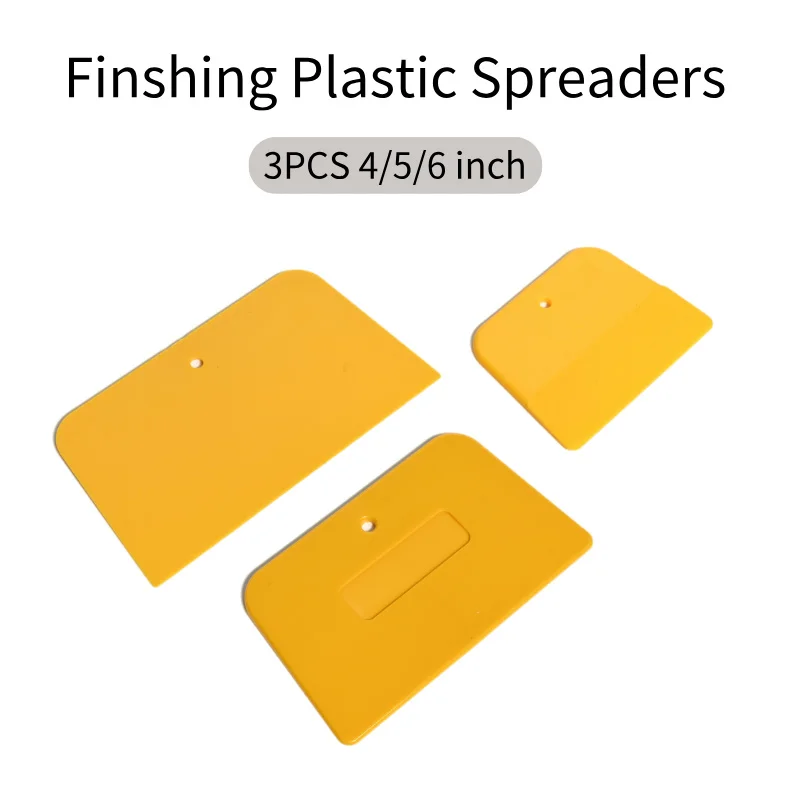 

4/5/6 Inch Body Filler Plastic Spreaders for Automotive Reusable Spreader for Applying Fillers Putties Glazes Caulks and Paint