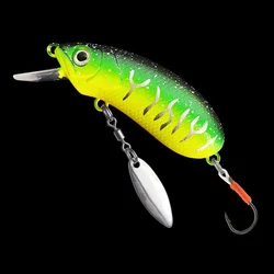 Rock and roll chubby lure CC50/60 hard bait short tongue ABS floating false bait rotating single hook single hook bait sea bass