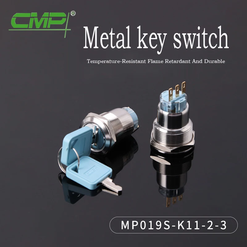 

19mm 22MM Stainless Steel 1NO1NC/2NO2NC Key Switch 2 Or 3 Position 5pcs/pack