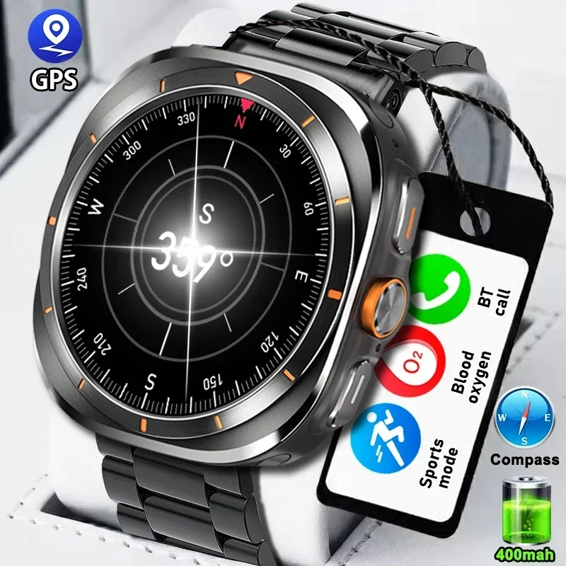 

Watch 7 Ultra NFC GPS Tracker SmartWatch Men Amoled Always Display Body Temperature Clock BT Talk Smart Watch