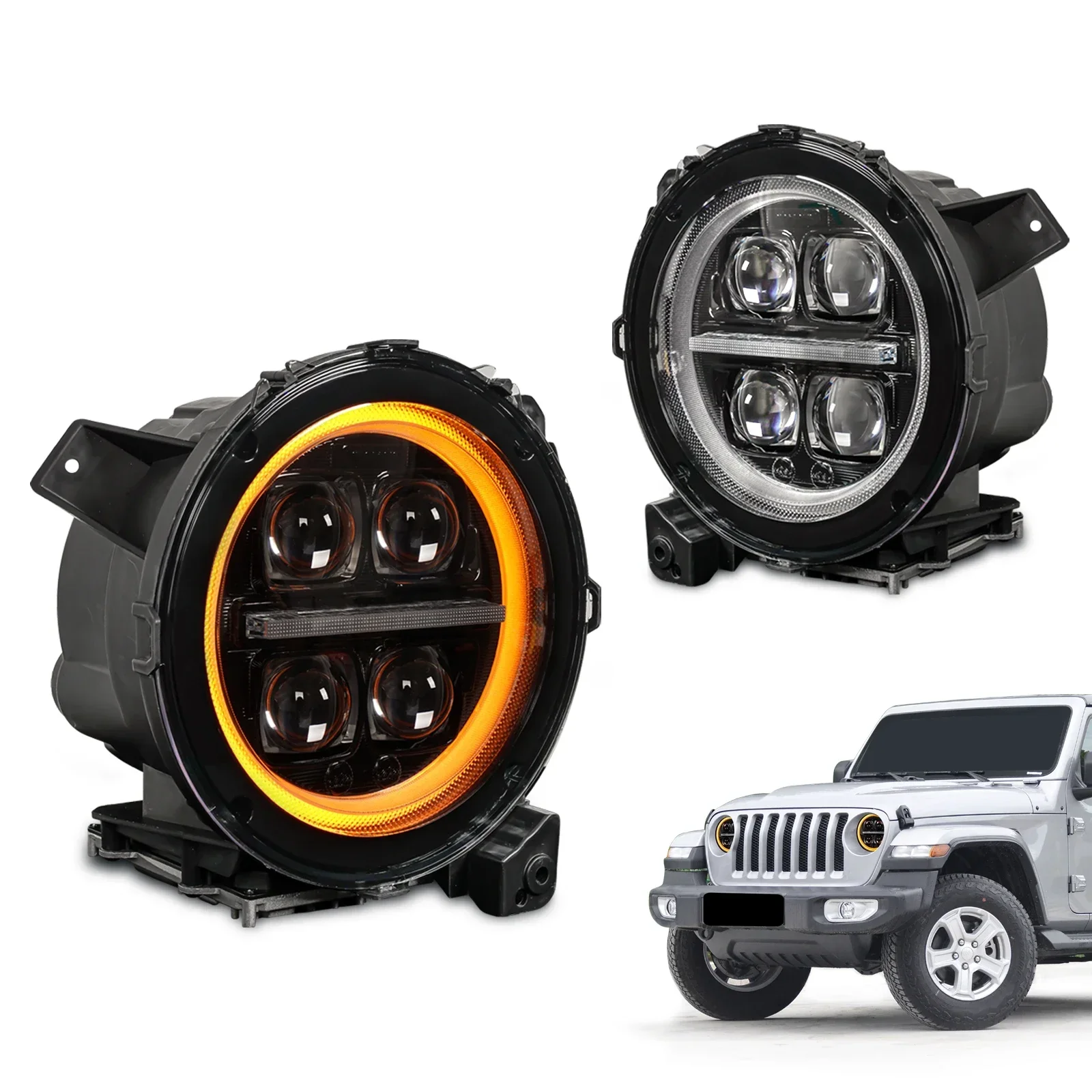 Archaic Led Headlights Assembly For Jeep Wrangler JL Head Lamp  for Jeep Gladiator JT  Headlight 2018-2024 Car Lights