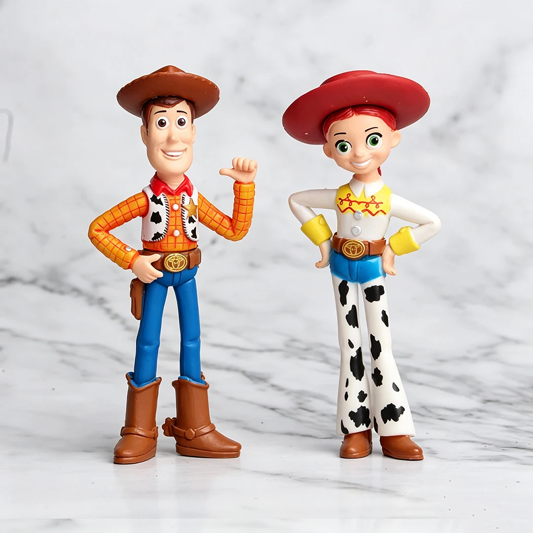 2026 New 7Pcs Toy Story 4 Action Figures, Pixar Woody Buzz Lightyear Jessie Forky Bear Pig Doll Model for Kids Gifts