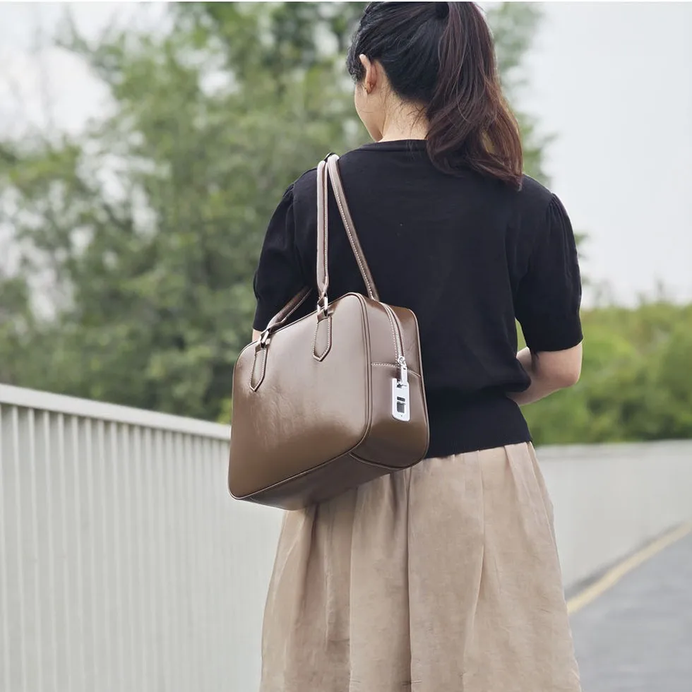 

Fashionable Commuting Bag Anti-theft Fingerprint Lock 2025 New Retro Underarm Large Capacity Shoulder Office Commute Women's Bag