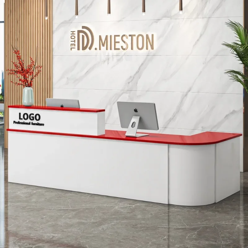 Office Furniture for Companies Reception Counter Cosmetics Tempered Glass Desk Lectern Simple Counters Small Store Business Help