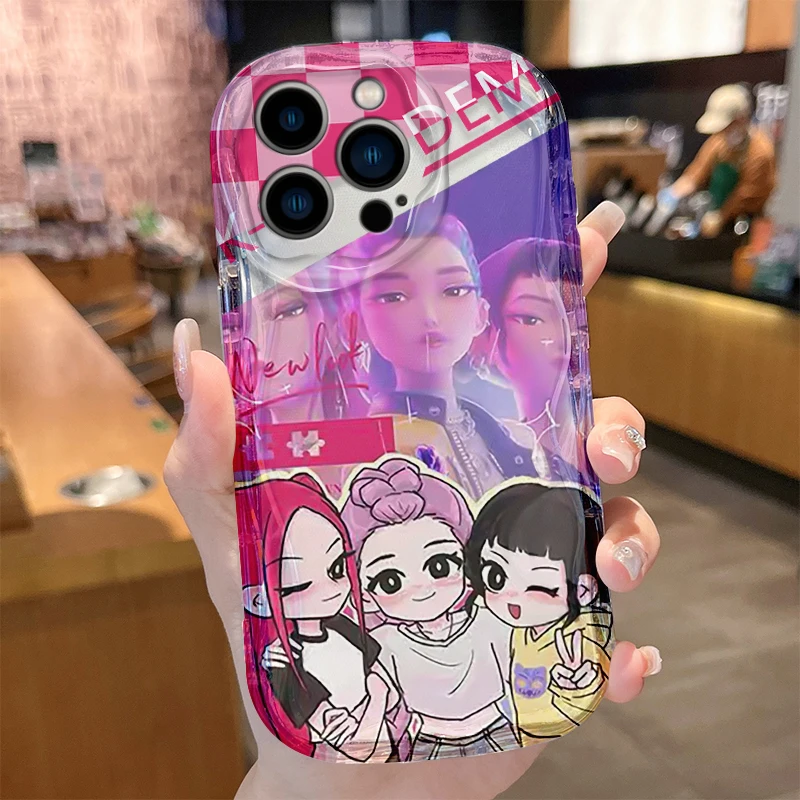 حافظة KPop D-Demon H-Hunters Wave لهاتف iPhone 16 E 15 Pro Max 14 13 12 Mini 11 Pro Max XS X 8 7 Plus أغطية سيليكون ناعمة Funda