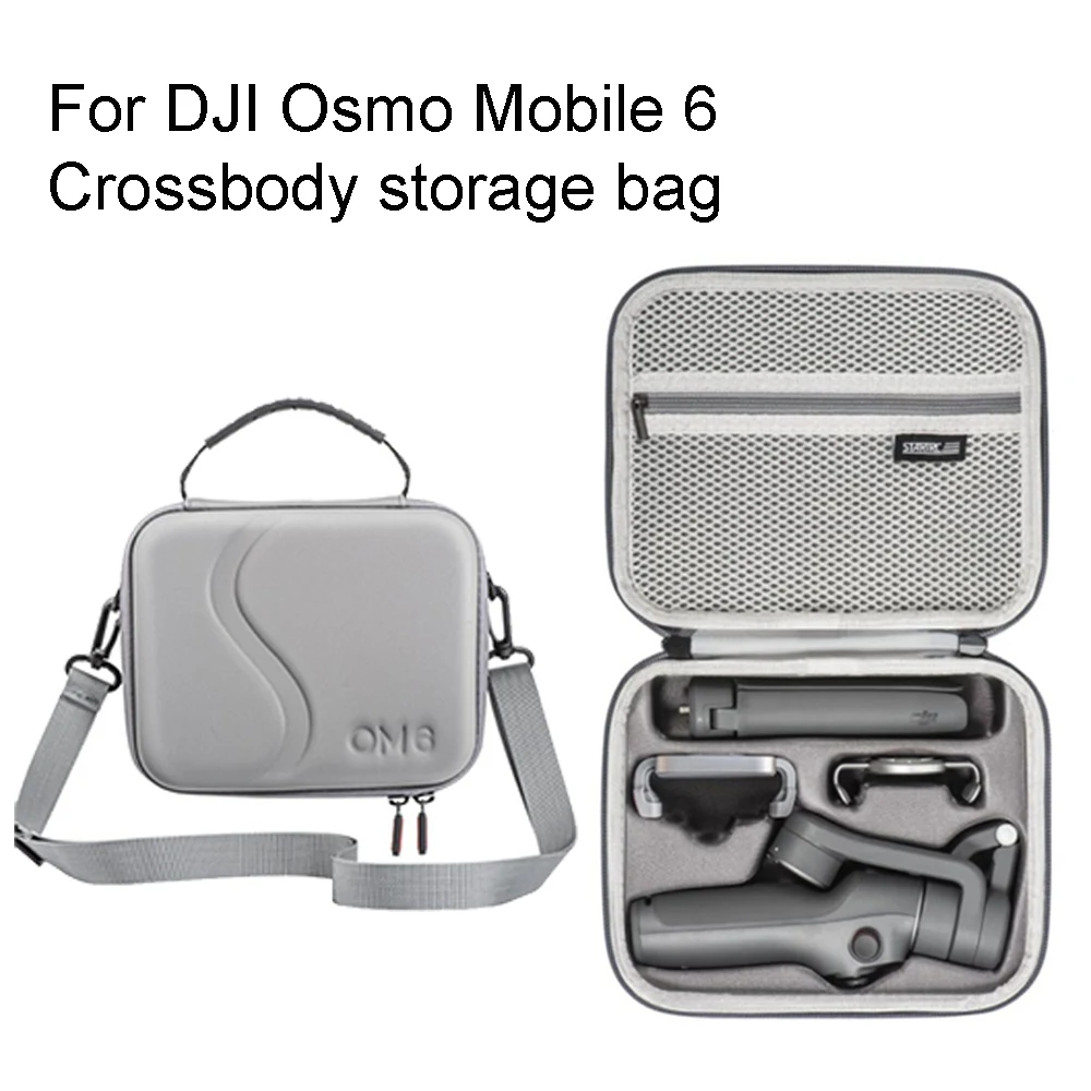 For DJI OM6 Storage Bag Handheld Apsara Stack PU Portable Portable Crossbody Storage Bag for DJI Osmo Mobile 6