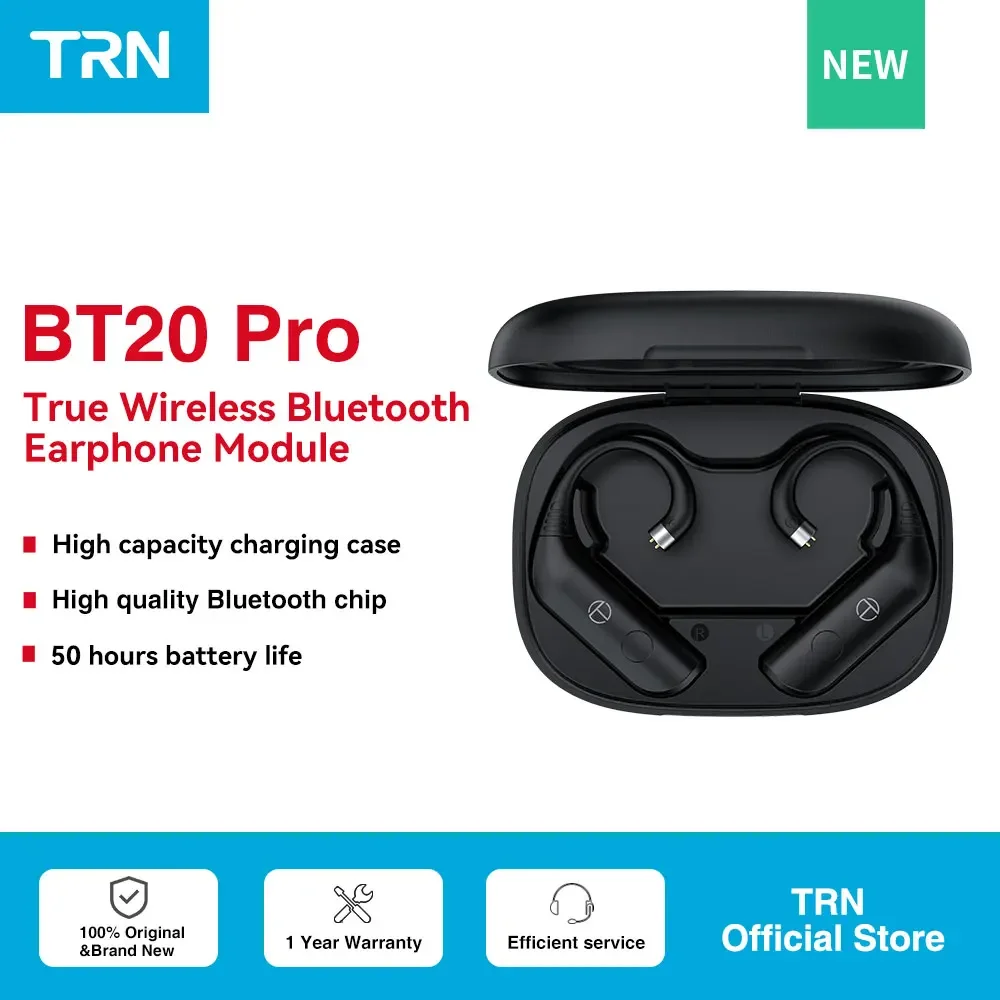 TRN BT20PRO Ear Hook Bluetooth 5.3 Wireless HIFI Earphones Module Upgrade Cable Connector Replaceable Plug for Moondrop Conch KZ