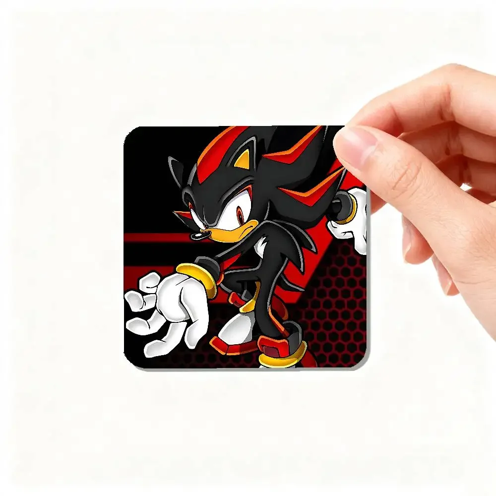 أنيمي القنافذ-الظل صور مغناطيس الثلاجة ملصقات مربعة تخصيص ديكور المنزل هدية تذكارية