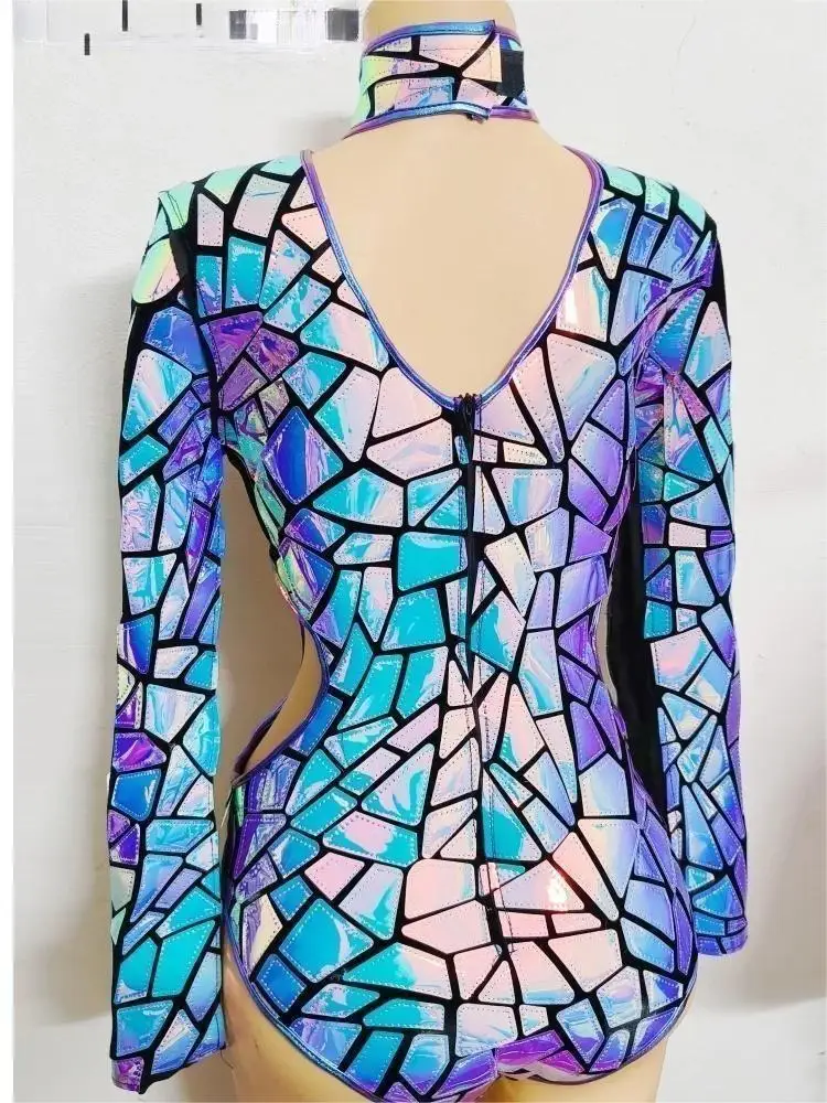 Body con cinturino ritagliato da donna, costume Gogo, ballerina femminile, body da danza jazz, festa in discoteca, performance sexy, abbigliamento da palcoscenico