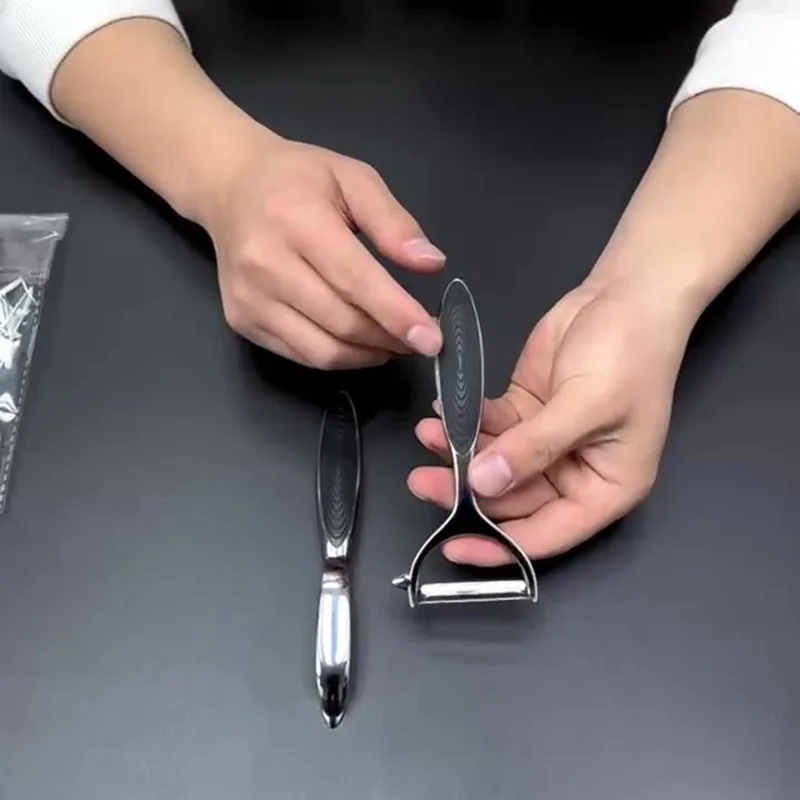 مقشرة خضروات متعددة الوظائف ، مقشطة فواكه حادة ، قاطع بطاطس مدبب ، سكين تقشير الجزر ، فولاذ مقاوم للصدأ ، أدوات المطبخ