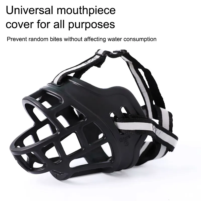 1PC Dog Breathable Muzzle Guard Against Biting And Barking Medium And Large Dog Mask Anti-barking Muzzle For Pets