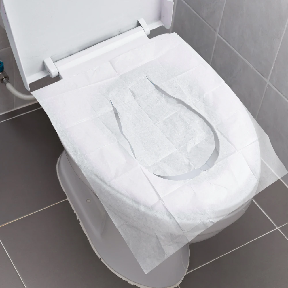 1-50pcs/lot Disposable Toilet Seat Cover Portable Closestool Mat Water-soluble Safety for Travel Camping Bathroom Accessiories