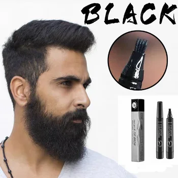 Waterproof 4-Tip Beard Pen Beard Penci Filler Beard Enhancer Lasting Repair Moustache Coloring Shaping Tools Hair Eyebrow Pencil