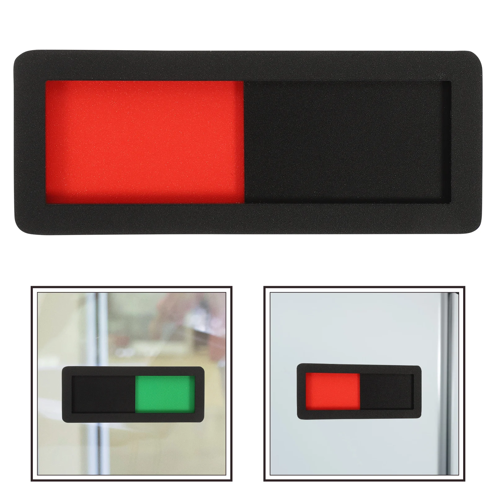 Tanda Indikator Slider Akrilik Modern untuk Pintu Kantor Privasi Dihuni Status Kosong Papan Pengalih Dekorasi Ruang Konferensi