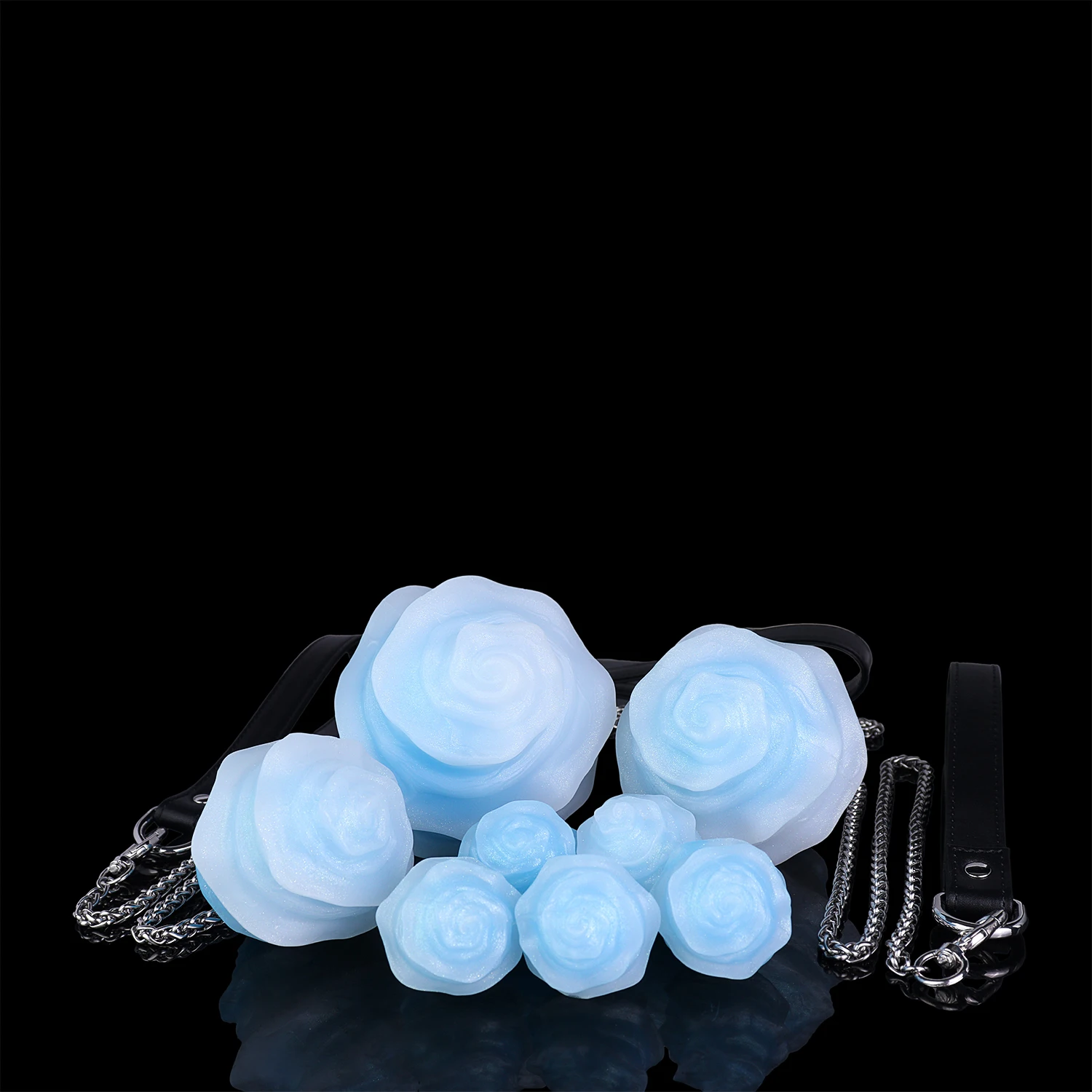 YOCY Anal Beads, Silicone Egg with Traction Chain, BDSM Sex Toys, Anal Dilation Training Aids, Unique Textured Butt Plug - view 5