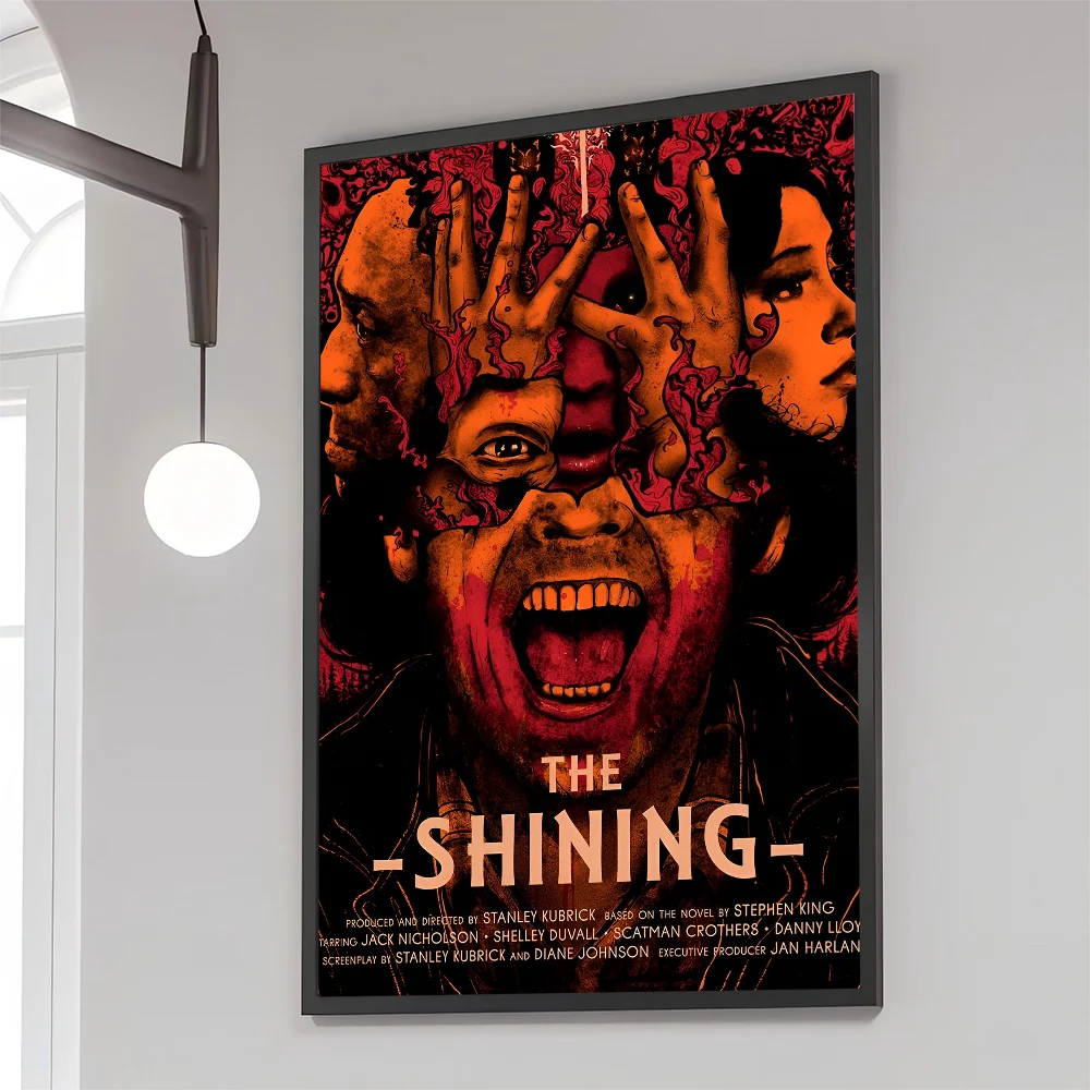 1PC The Shining Poster Movie Sticky Posters Retro Kraft Paper Sticker DIY Room Bar Cafe Aesthetic Art Wall Painting