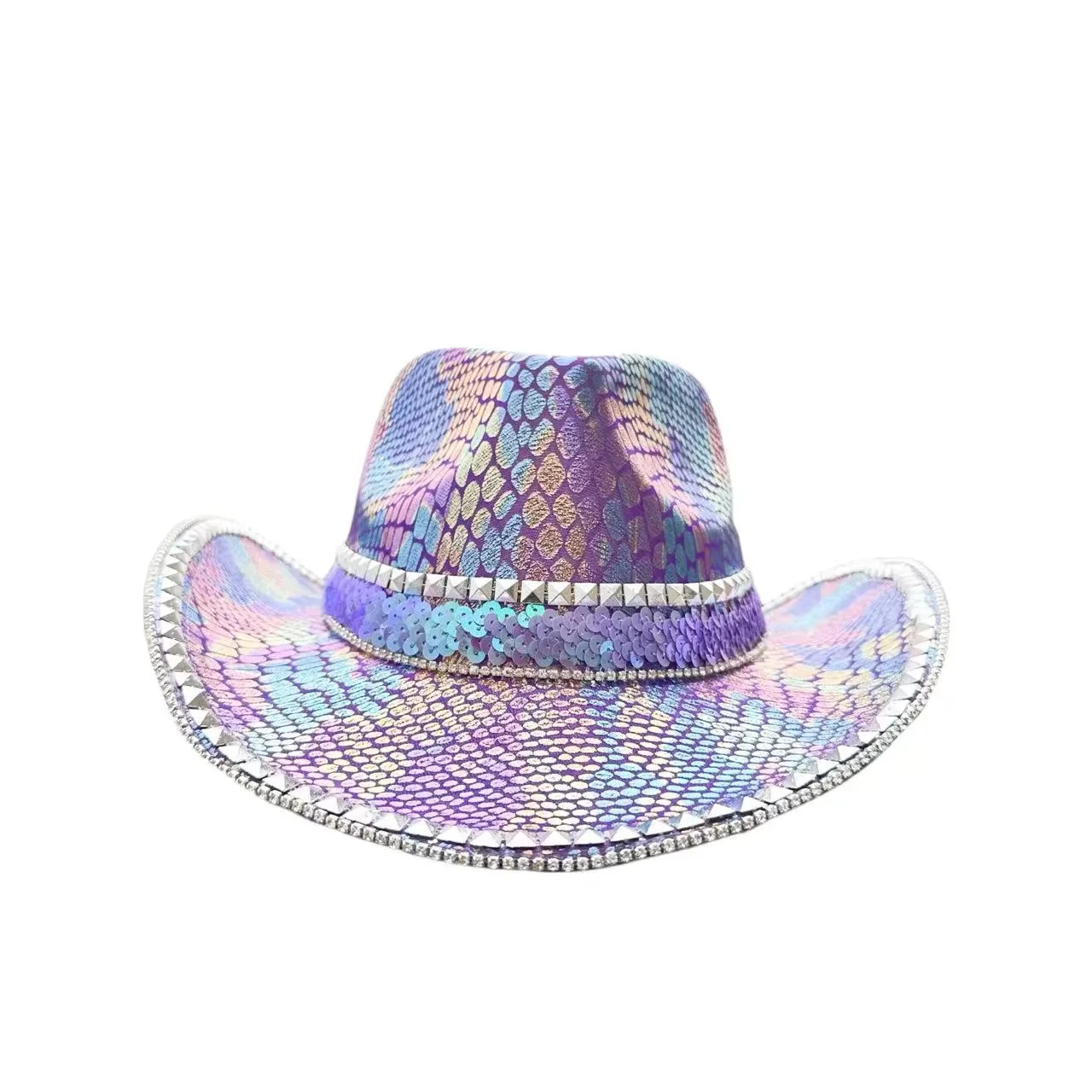 HongLuan Glitterkostuumhoed Volwassene & Cowboyhoeden Strass voor dames, Cowboy Cosplay Vrouwelijke accessoires & Cowgirl Cap